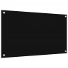 Panel kuchenny 2 pcs Czarny 90 x 50 cm szkło hartowane