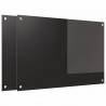 Panel kuchenny 2 pcs Czarny 90 x 60 cm szkło hartowane