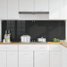 Panel kuchenny 2 pcs Czarny 90 x 60 cm szkło hartowane