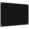 Panel kuchenny 2 pcs Czarny 90 x 60 cm szkło hartowane