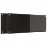 Panel kuchenny 2 pcs Czarny 100 x 40 cm szkło hartowane