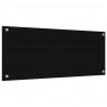 Panel kuchenny 2 pcs Czarny 100 x 40 cm szkło hartowane
