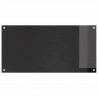 Panel kuchenny 2 pcs Czarny 100 x 50 cm szkło hartowane