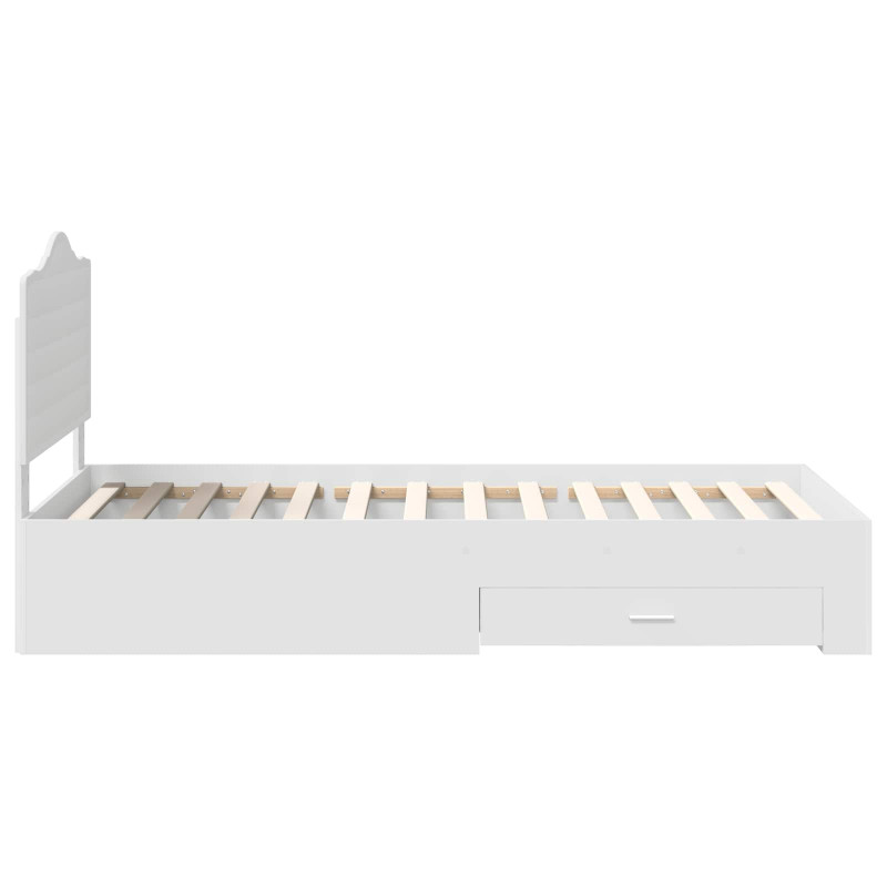 Ramka łóżka Biały 70 x 190 cm Materiał drewnopochodny
