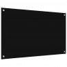 Panel kuchenny 2 pcs Czarny 100 x 60 cm szkło hartowane