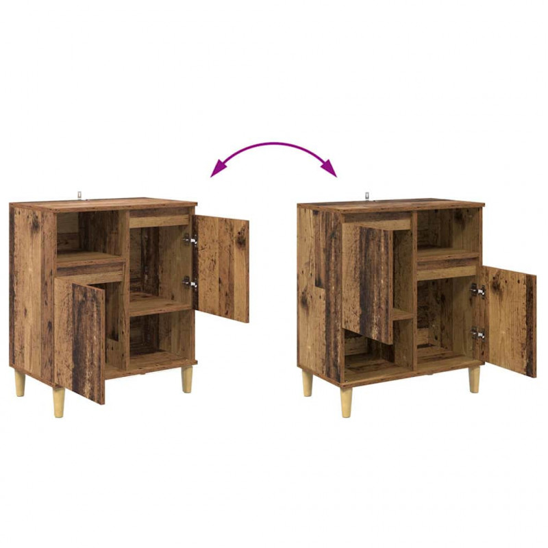 Komody 2 pcs Stare drewno 60 x 35 x 70 cm