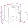 Komody 2 pcs Stare drewno 60 x 35 x 70 cm