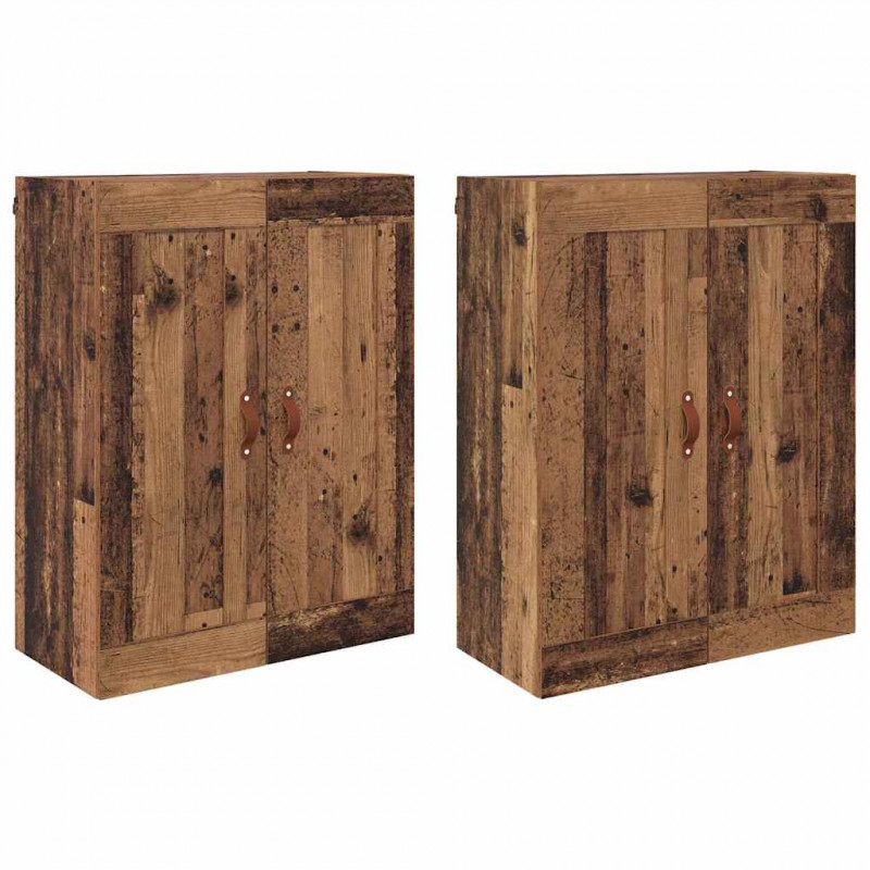 Szafka wisząca 2 pcs Stare drewno 69,5 x 34 x 90 cm