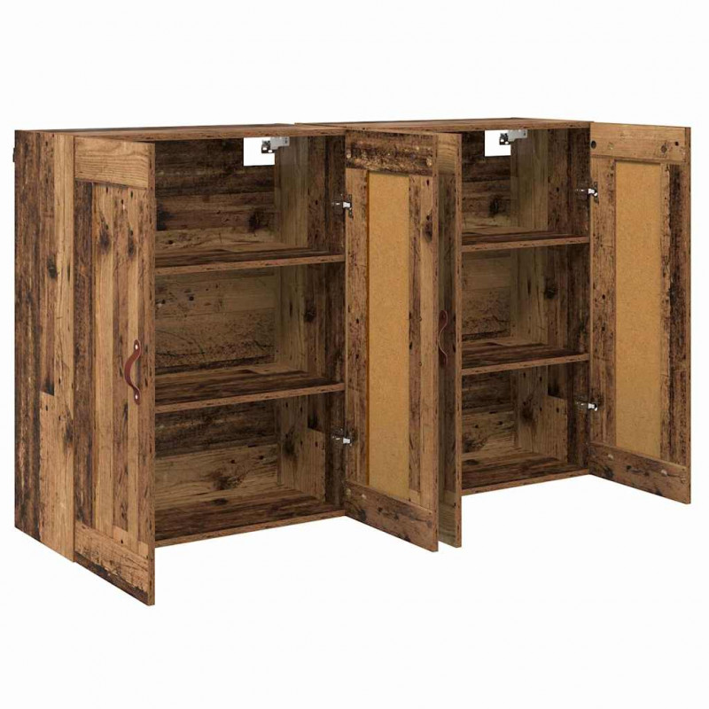Szafka wisząca 2 pcs Stare drewno 69,5 x 34 x 90 cm
