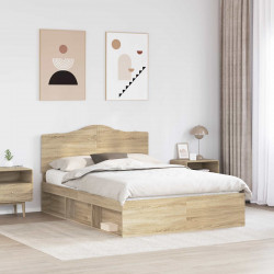 Ramka łóżka Sonoma 140 x 190 cm Lite drewno sosnowe