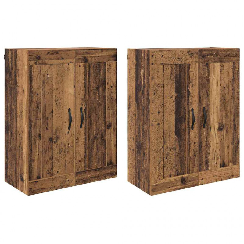 Szafka wisząca 2 pcs Stare drewno 69,5 x 34 x 90 cm