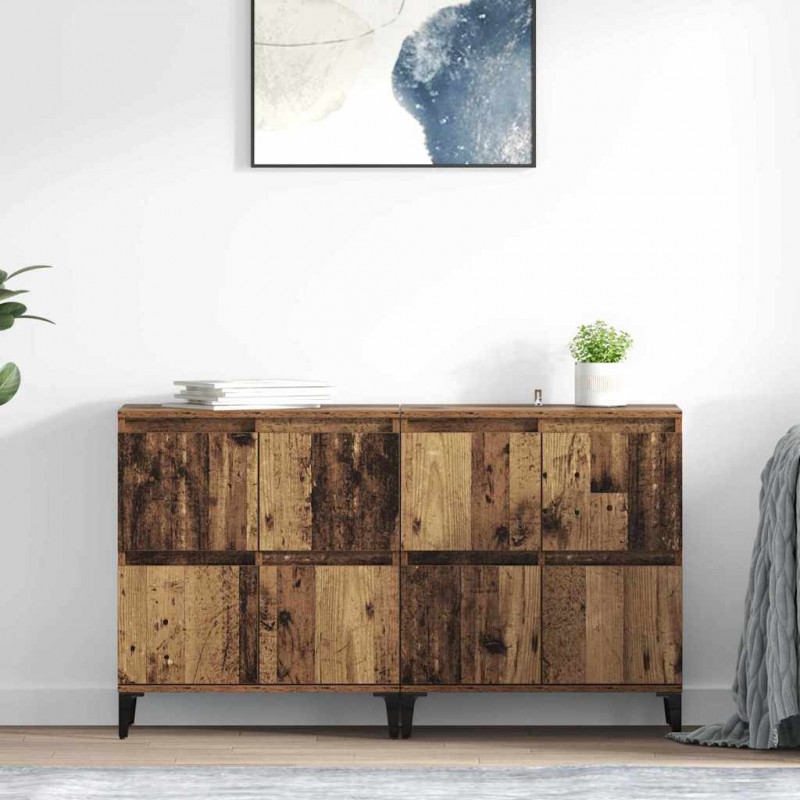 Komody 2 pcs Stare drewno 60 x 35 x 70 cm