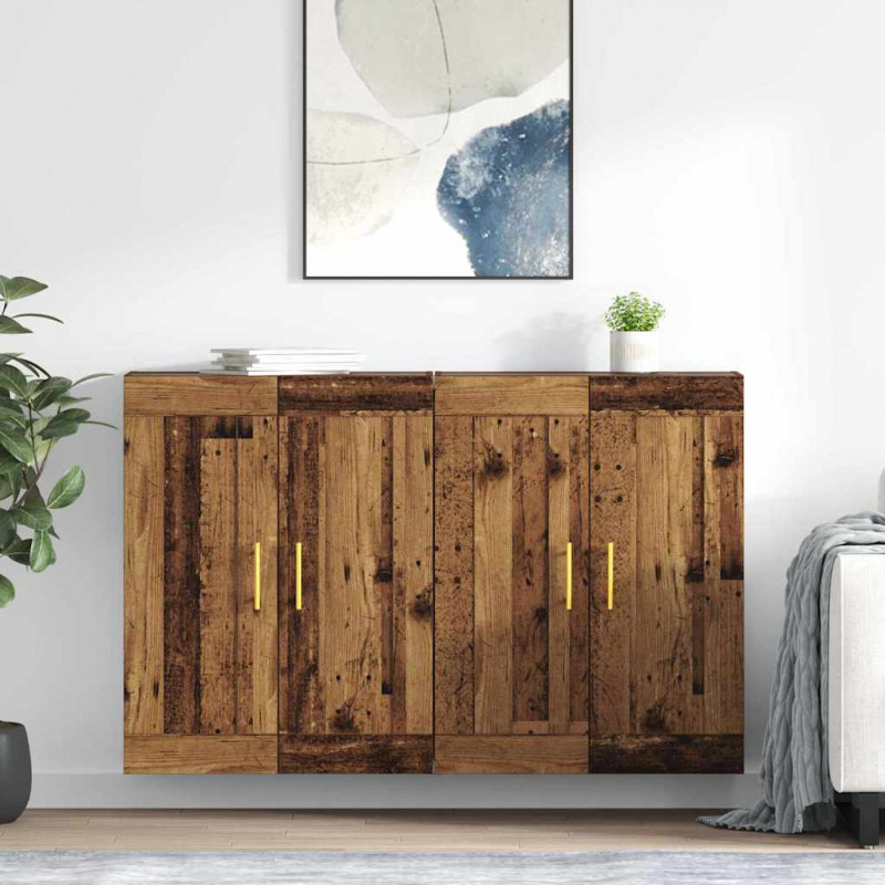 Szafka wisząca 2 pcs Stare drewno 69,5 x 34 x 90 cm
