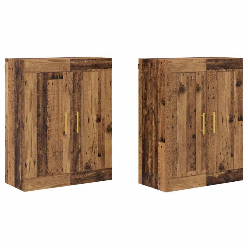 Szafka wisząca 2 pcs Stare drewno 69,5 x 34 x 90 cm