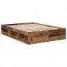 Ramka łóżka Stare drewno 140 x 190 cm Lite drewno sosnowe