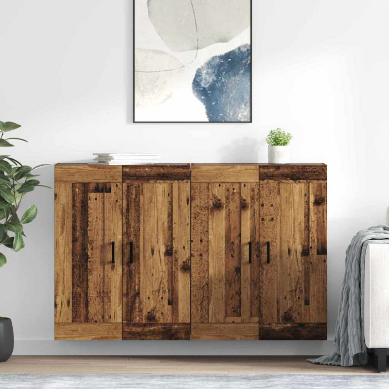 Szafka wisząca 2 pcs Stare drewno 69,5 x 34 x 90 cm