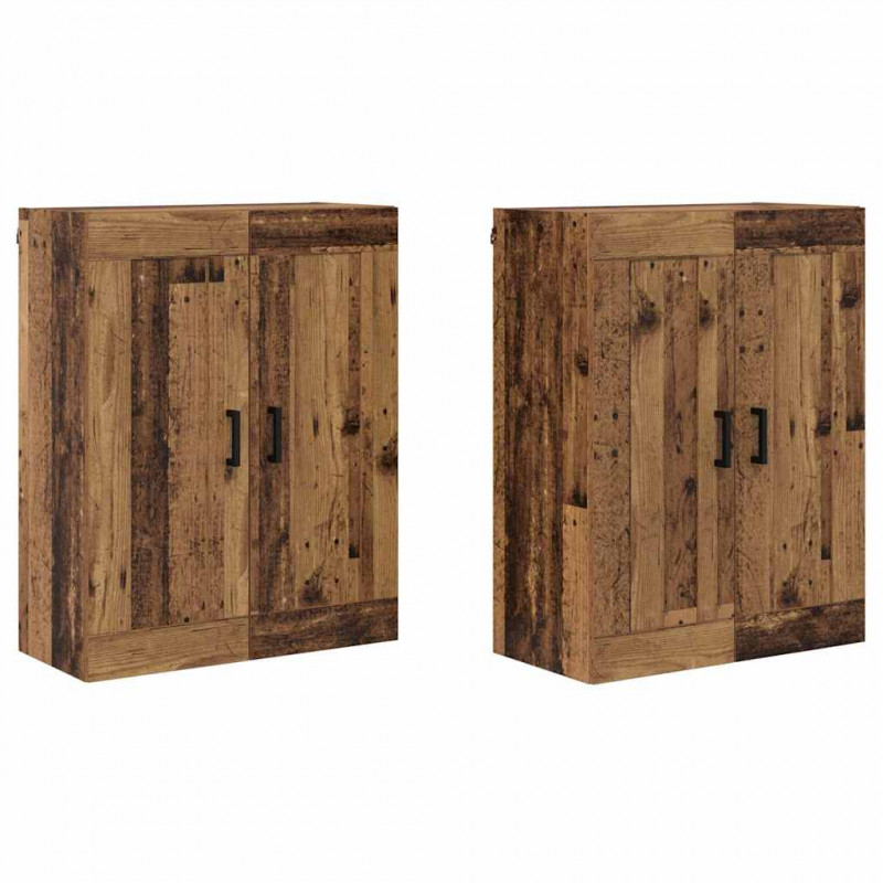 Szafka wisząca 2 pcs Stare drewno 69,5 x 34 x 90 cm
