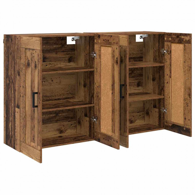 Szafka wisząca 2 pcs Stare drewno 69,5 x 34 x 90 cm