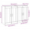 Szafka wisząca 2 pcs Stare drewno 69,5 x 34 x 90 cm