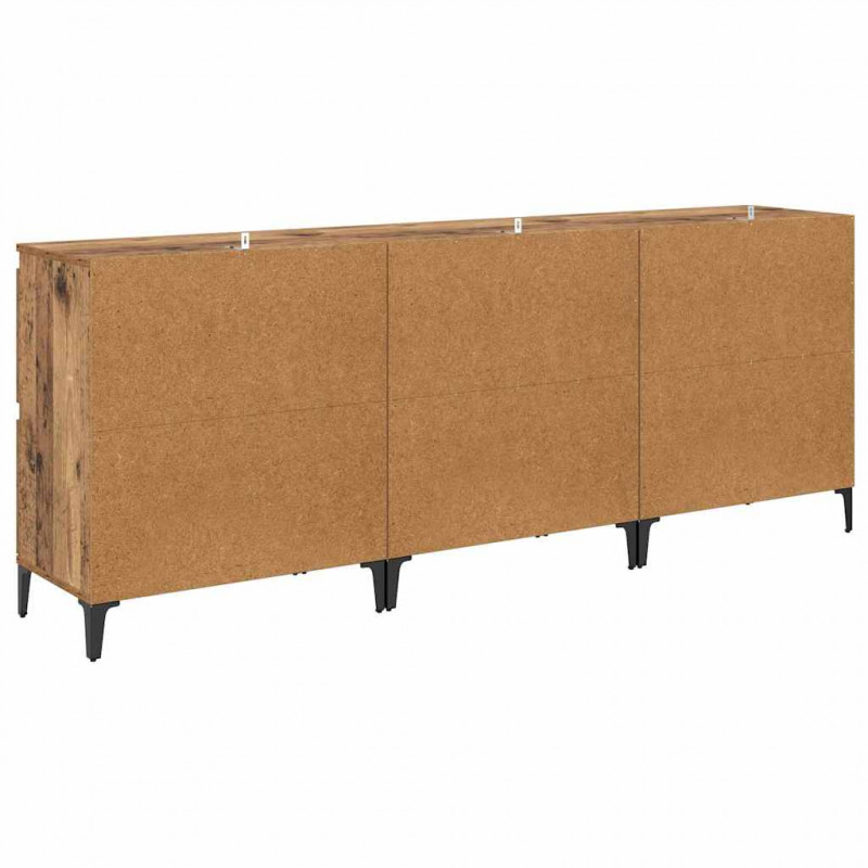 Komody 3 pcs Stare drewno 60 x 35 x 70 cm