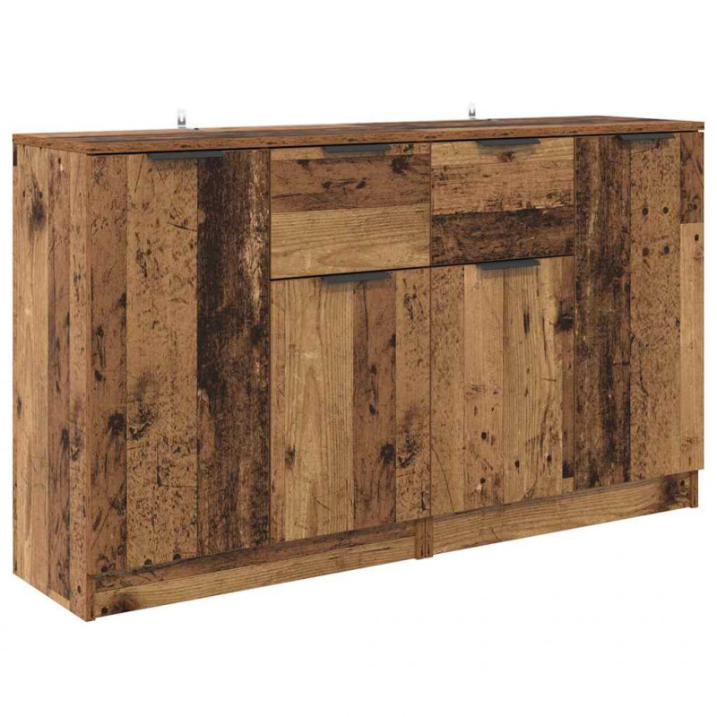 Komody z szufladą 2 pcs Stare drewno 60 x 30 x 70 cm