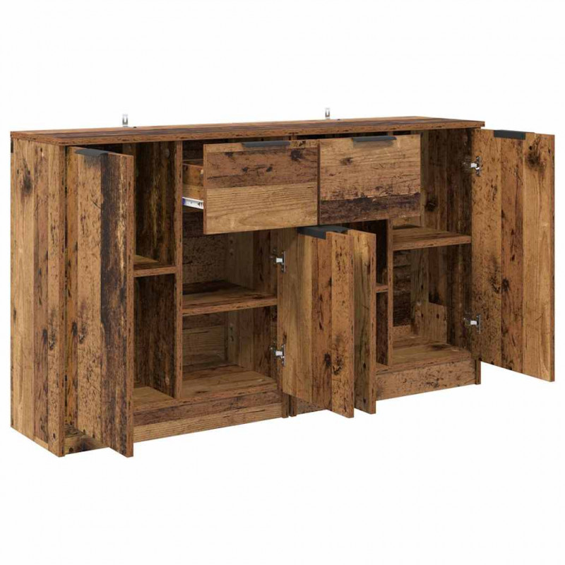 Komody z szufladą 2 pcs Stare drewno 60 x 30 x 70 cm