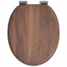 Deska toaletowa z samoodblokowaniem 2 pcs Brązowy 44 x 38 cm