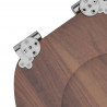 Deska toaletowa z samoodblokowaniem 2 pcs Brązowy 44 x 38 cm