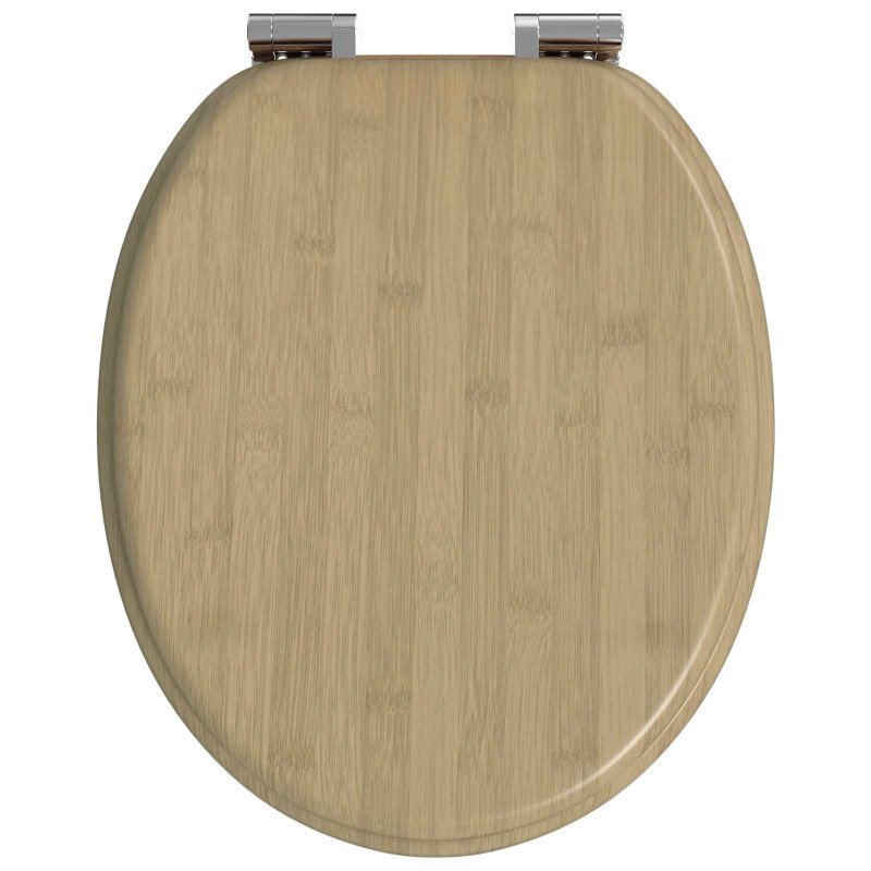 Deska toaletowa z samoodblokowaniem 2 pcs Jasny kolor bambusa