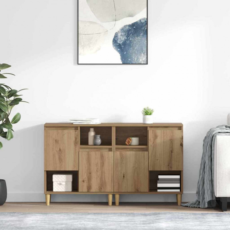 Komody 2 pcs Dąb rzemieślniczy 60 x 35 x 70 cm