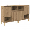 Komody 2 pcs Dąb rzemieślniczy 60 x 35 x 70 cm