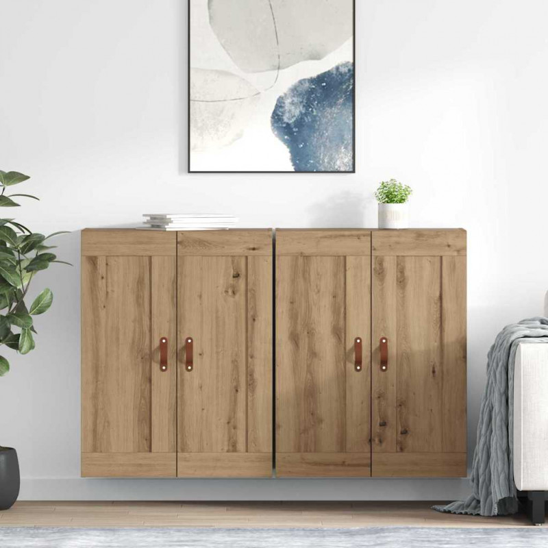 Szafka wisząca 2 pcs Dąb rzemieślniczy 69,5 x 34 x 90 cm