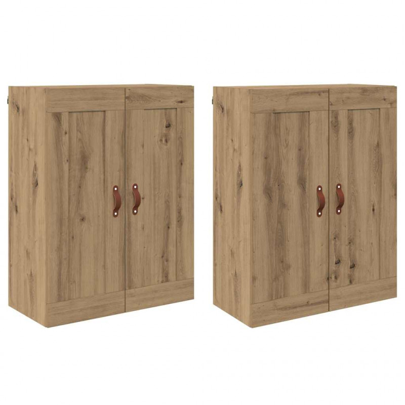 Szafka wisząca 2 pcs Dąb rzemieślniczy 69,5 x 34 x 90 cm