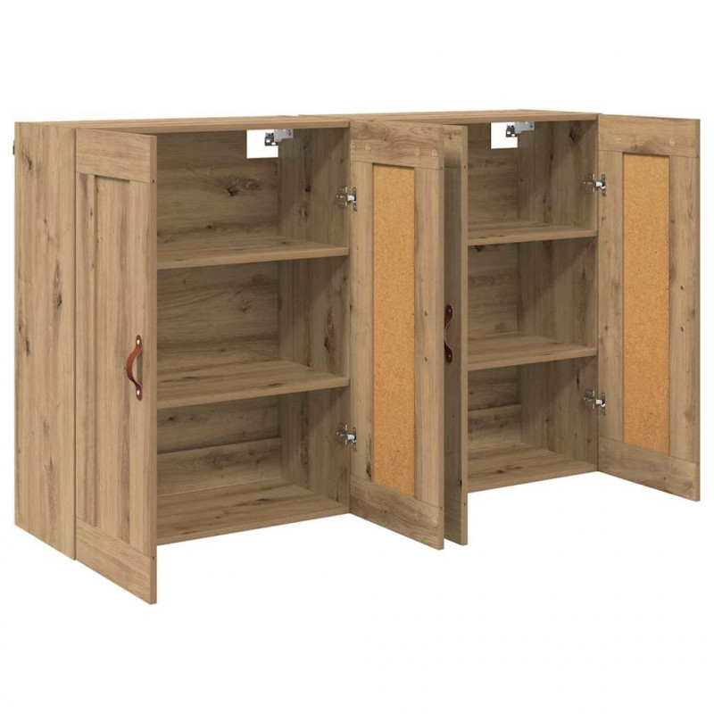 Szafka wisząca 2 pcs Dąb rzemieślniczy 69,5 x 34 x 90 cm