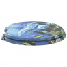 Deska toaletowa z samoodblokowaniem 2 pcs Niebieski 44 x 38 cm