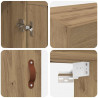 Szafka wisząca 2 pcs Dąb rzemieślniczy 69,5 x 34 x 90 cm