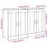 Szafka wisząca 2 pcs Dąb rzemieślniczy 69,5 x 34 x 90 cm