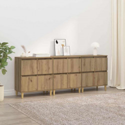 Komody 3 pcs Dąb rzemieślniczy 60 x 35 x 70 cm