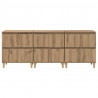 Komody 3 pcs Dąb rzemieślniczy 60 x 35 x 70 cm