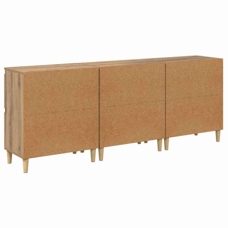 Komody 3 pcs Dąb rzemieślniczy 60 x 35 x 70 cm