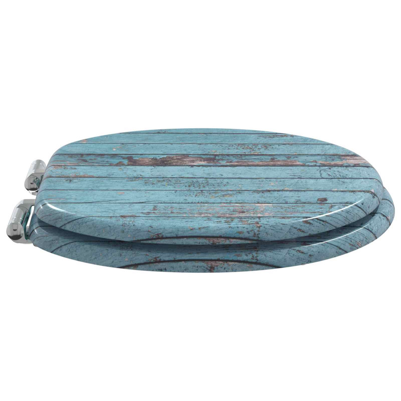 Deska toaletowa z samoodblokowaniem 2 pcs Niebieski 44 x 38 cm