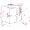 Komody 3 pcs Dąb rzemieślniczy 60 x 35 x 70 cm