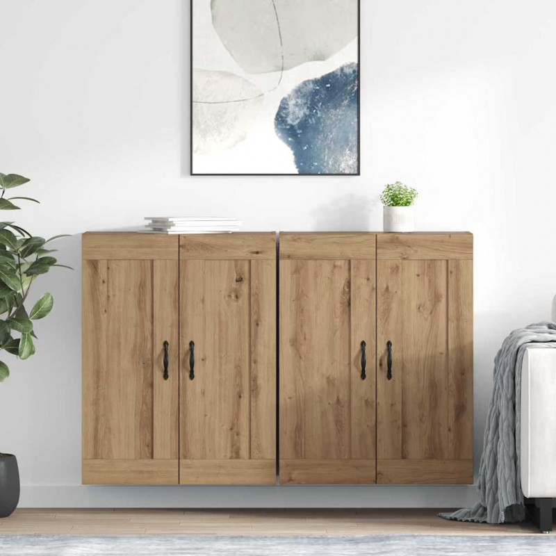 Szafka wisząca 2 pcs Dąb rzemieślniczy 69,5 x 34 x 90 cm