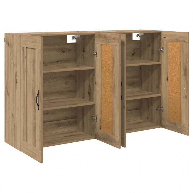 Szafka wisząca 2 pcs Dąb rzemieślniczy 69,5 x 34 x 90 cm