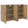 Szafka wisząca 2 pcs Dąb rzemieślniczy 69,5 x 34 x 90 cm
