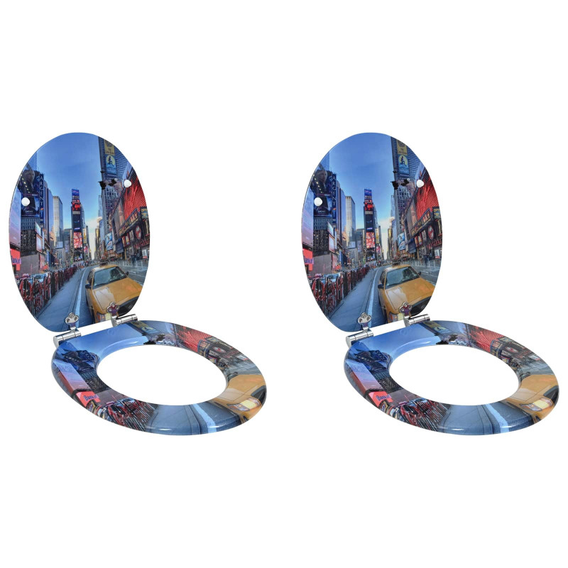 Deska toaletowa z samoodblokowaniem 2 pcs Wielokolorowe