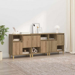 Komody 3 pcs Dąb rzemieślniczy 60 x 35 x 70 cm