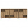 Komody 3 pcs Dąb rzemieślniczy 60 x 35 x 70 cm