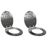 Deska toaletowa z samoodblokowaniem 2 pcs Szary 44 x 38 cm
