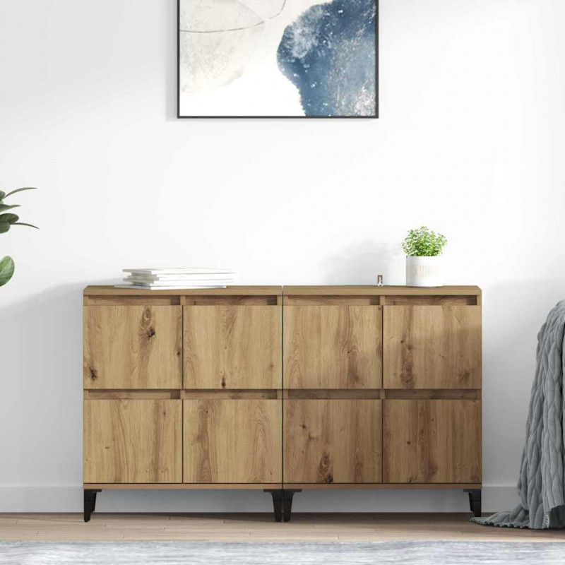 Komody 2 pcs Dąb rzemieślniczy 60 x 35 x 70 cm